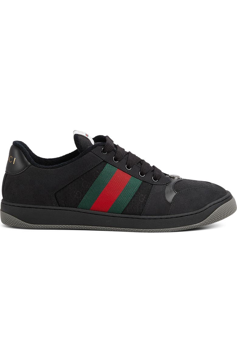 Gucci Screener Sneaker, Alternate, color, Black