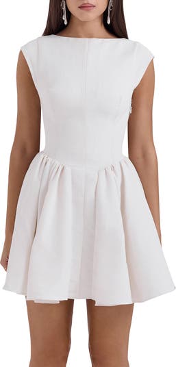 Enchant Open Back Fit & Flare Minidress