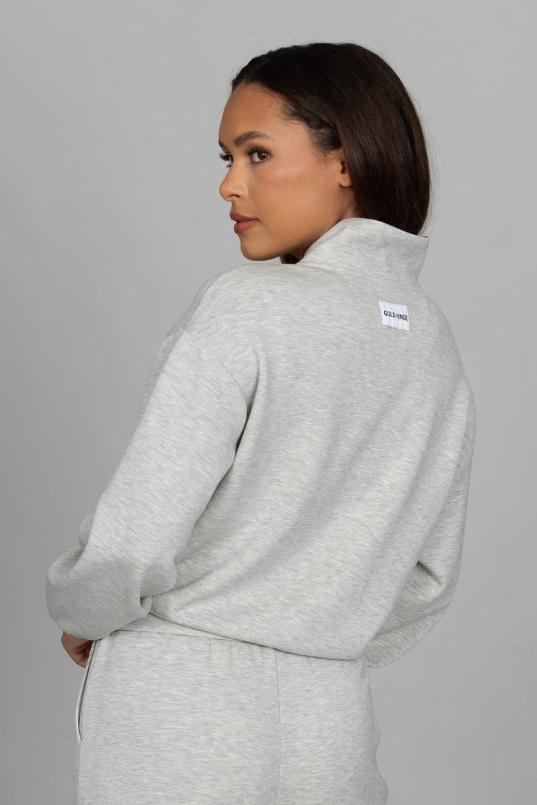 LuxeSoft Lounge Quarter Zip, Alternate, color, Heather Grey
