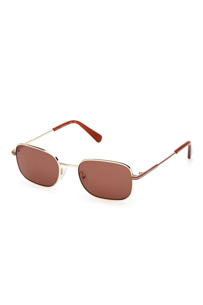 Rectangular Sunglasses, Alternate, color, GOLD / BROWN