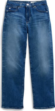 AG Brinley Mid Rise Crop Straight Leg Jeans