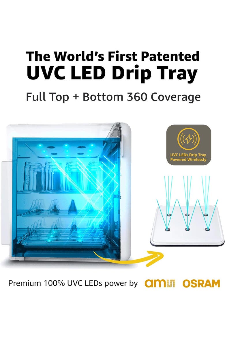 UVC LED Sanitizer & Dryer 360, Alternate, color, White