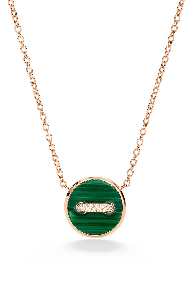 Pomellato Pom Pom Dot Reversible Pendant Necklace, Alternate, color, Malachite