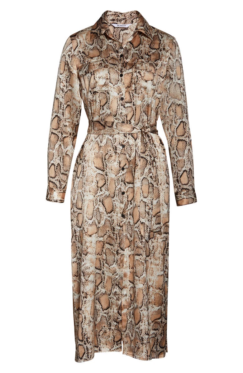 BB Dakota by Steve Madden BB Dakota Python Print Long Sleeve Shirtdress, Alternate, color,