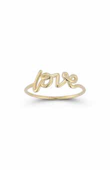 Ember Fine Jewelry 14K Gold Love Script Ring