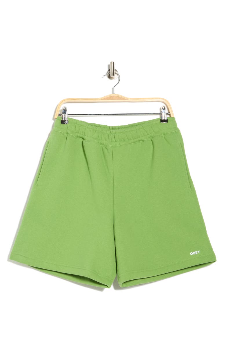 Obey Established Works Shorts, Main, color, Piquant Green