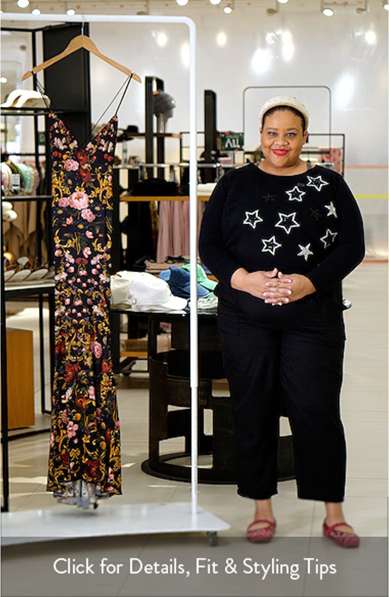 Milta Floral Mermaid Slipdress, sales video thumbnail