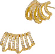 SAVVY CIE JEWELS CZ Pavé Ear Hugger Earrings