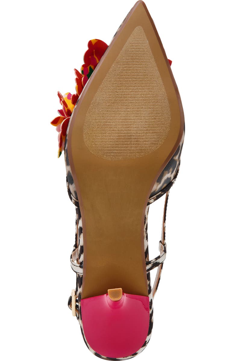 Betsey Johnson Baylee Pointed Toe Slingback Pump, Alternate, color, Leopard Multi