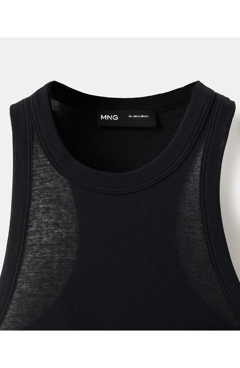 MANGO Featuring Hailey Bieber Ruched Cotton Top, Alternate, color, 