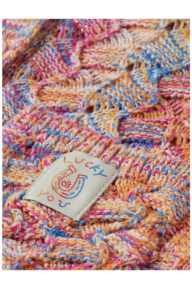Multicolor Oversize Cardigan, Alternate, color, EL COSMIC