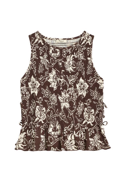 Side Tie Smocked Tank
