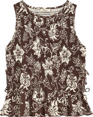 Madewell Side Tie Smocked Tank