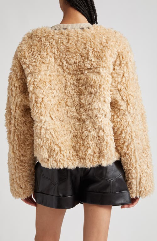 Stand Studio Charmaine Reversible Faux-shearling Jacket In Natural Beige/mole Grey