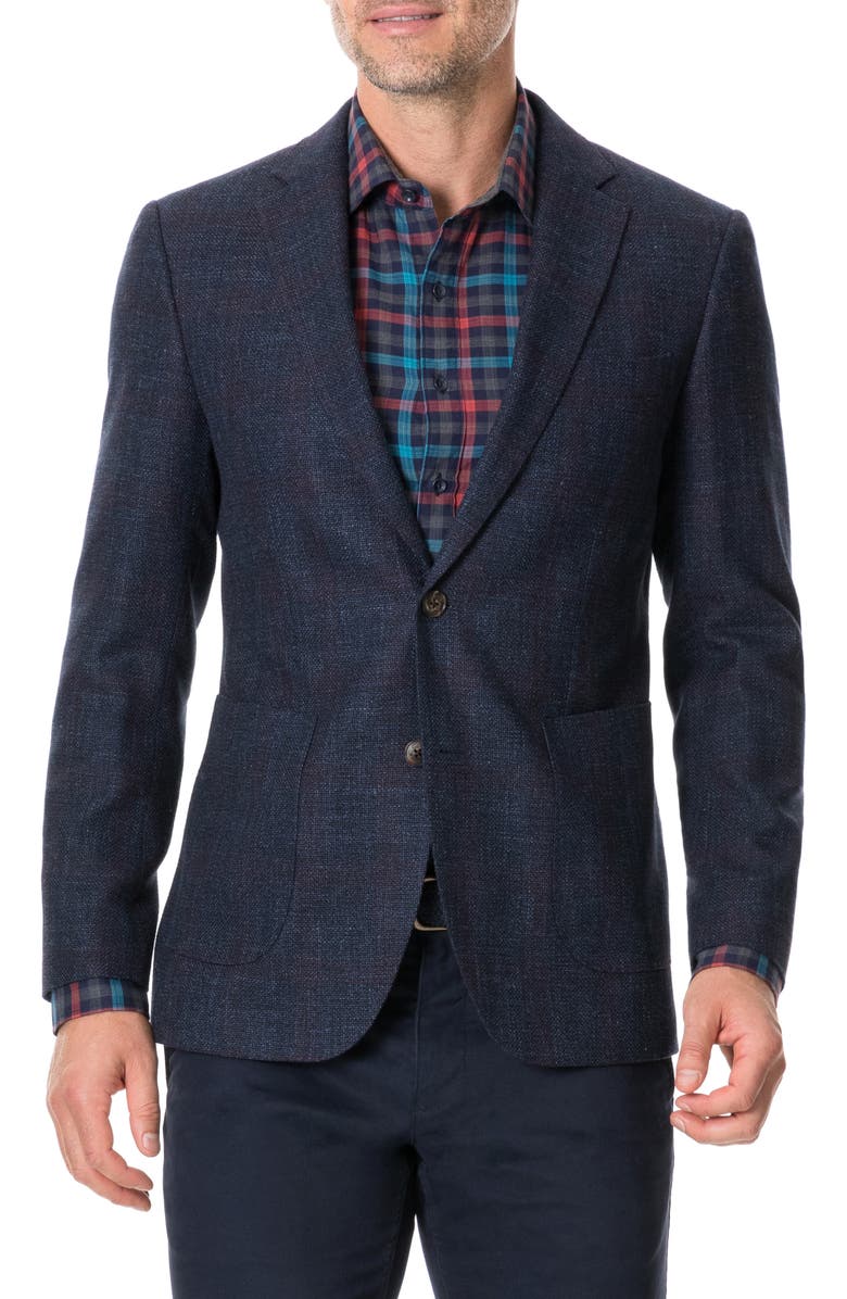 Rodd & Gunn The Forks Regular Fit Check Wool & Cotton Sport Coat, Main, color,