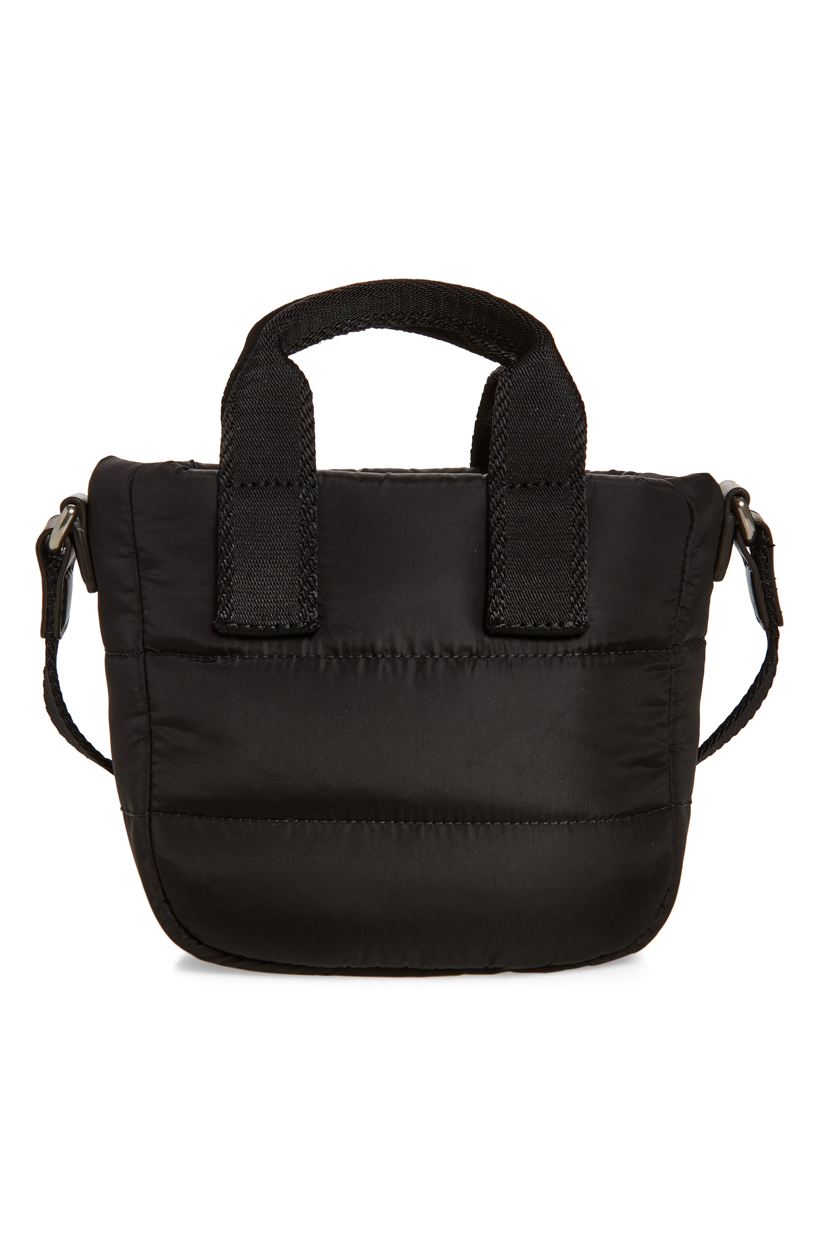 Moncler Micro Caradoc Puffer Tote, Alternate, color, Black