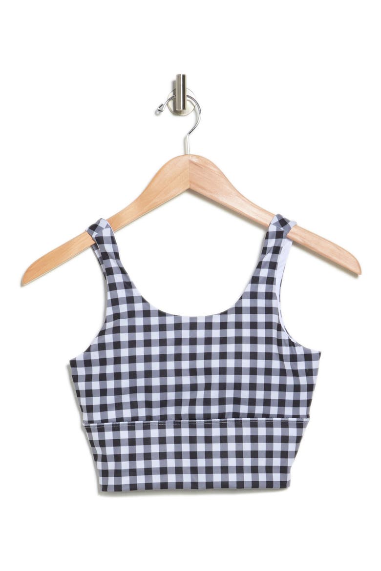 Silhouette Bralette, Alternate, color, PLAID