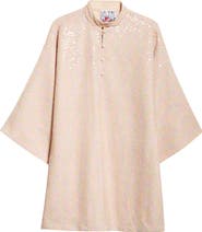 La Vie Style House Daisy Sequin Bell Sleeve Cover-Up Dress