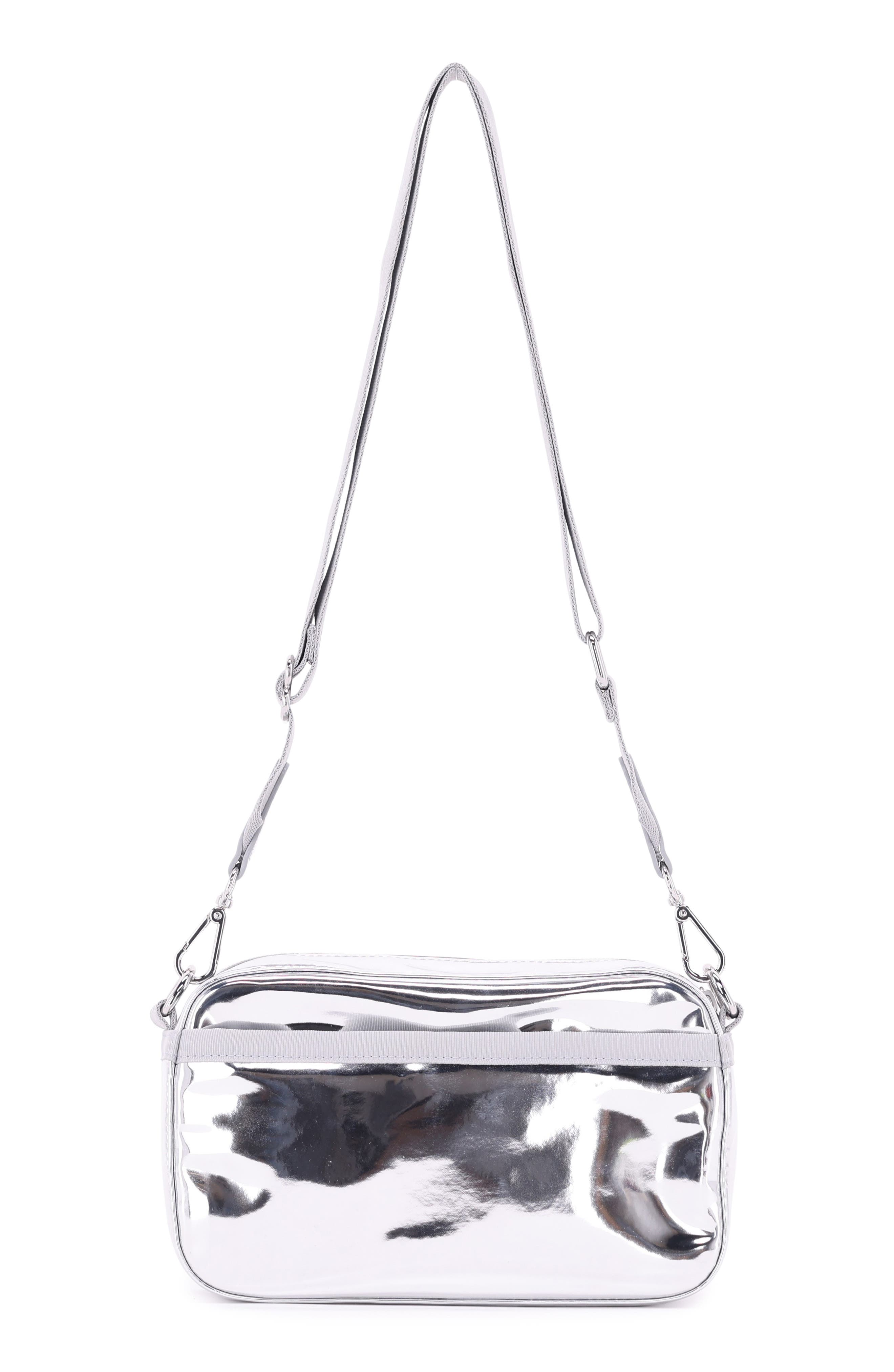 Mir Phone Crossbody Bag, Alternate, color, SILVER SPECCHIO