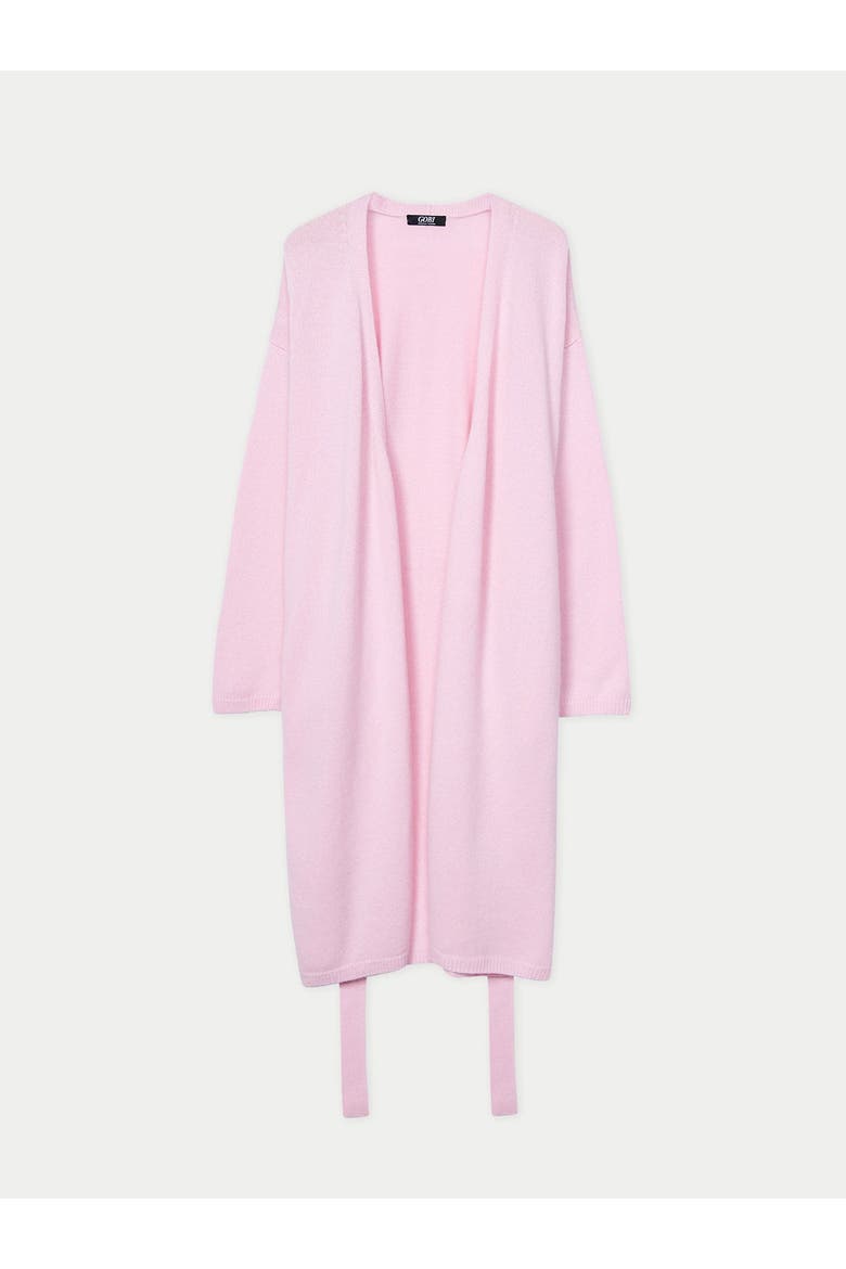 Long Maternity Cashmere Robe, Main, color, almond blossom