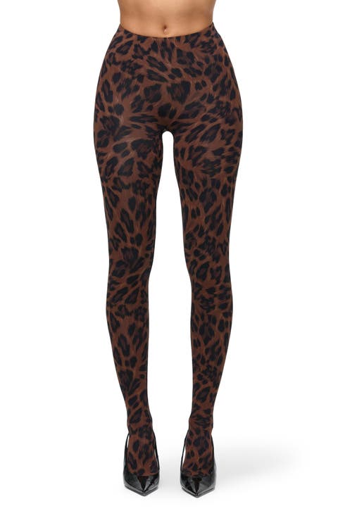 Naked Print Closed-Toe Leggings
