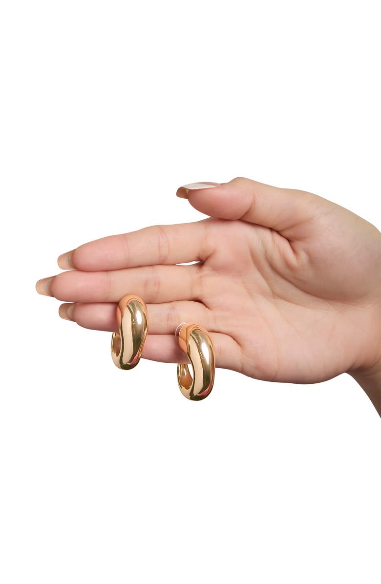 BCBG Gold Hoop Earrings, Alternate, color, Gold