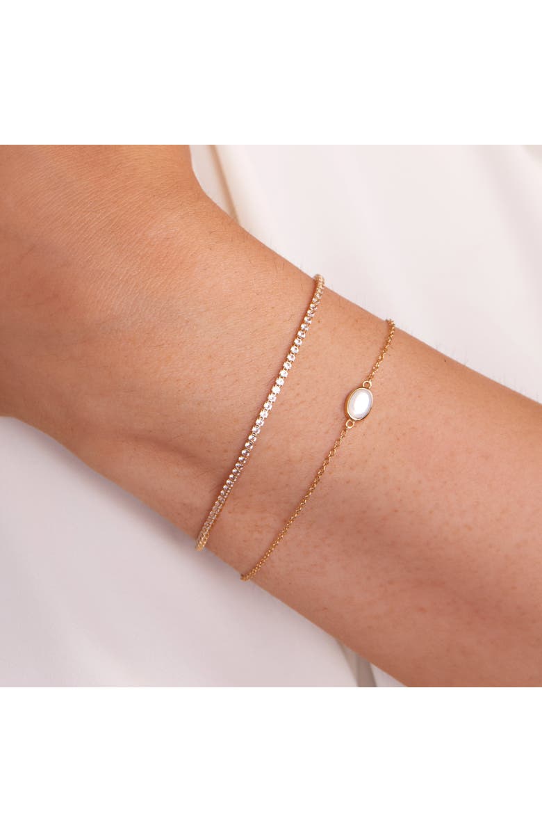 Sara Patino White Topaz Tennis Bracelet, Alternate, color, Gold