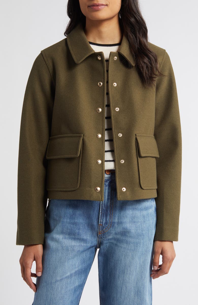 Sam Edelman Crop Utility Jacket, Alternate, color, 