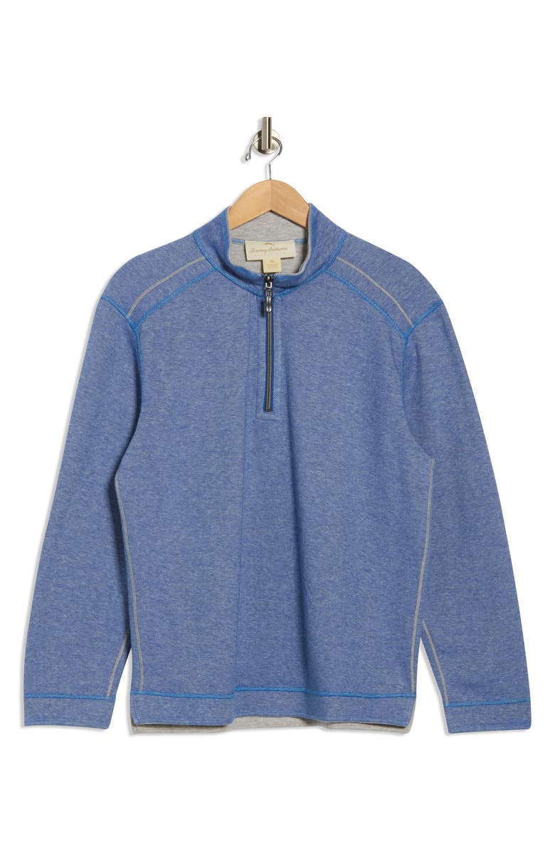 Tommy Bahama Sunlit Shores Quarter Zip Pullover, Alternate, color, Cobalt Haze