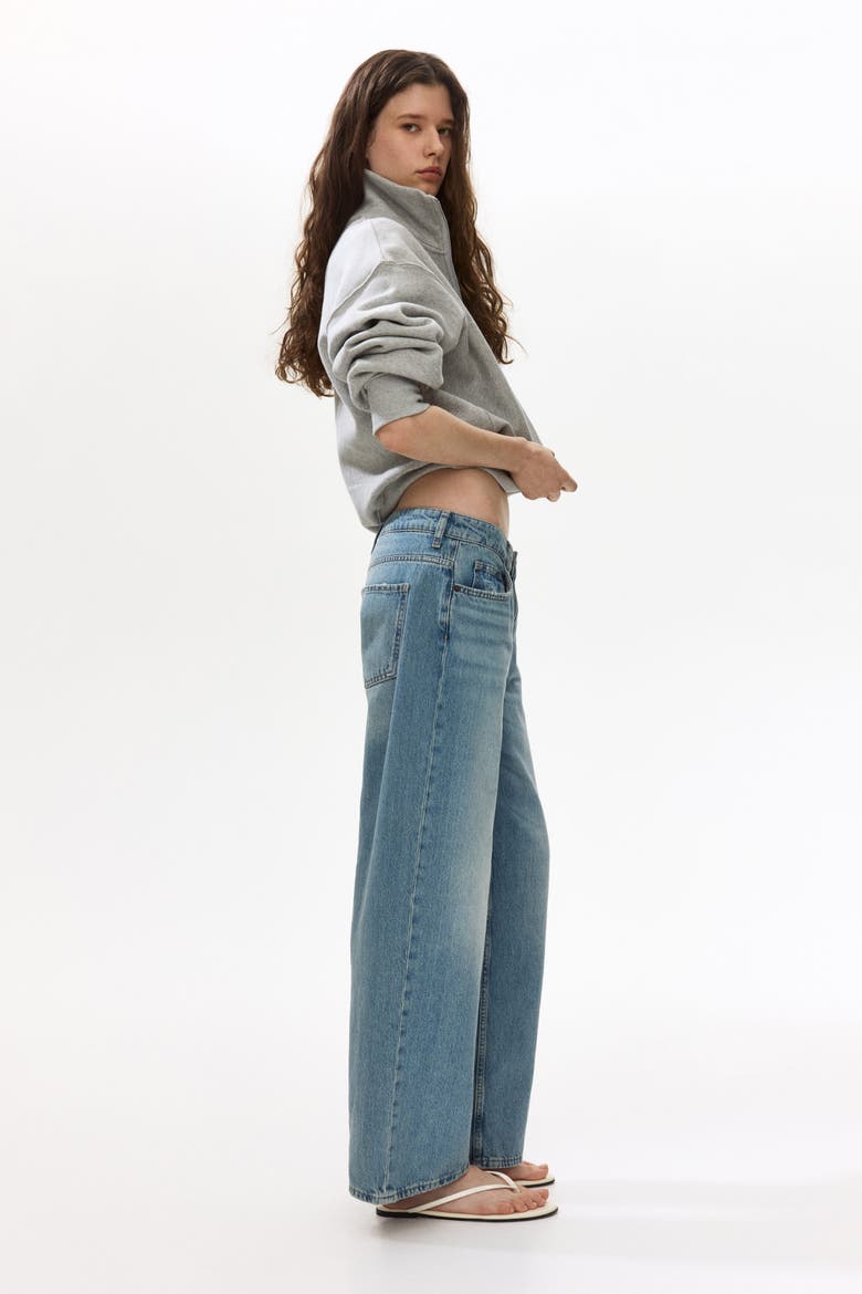 Baggy Low Waist Jeans, Alternate, color, Light denim blue
