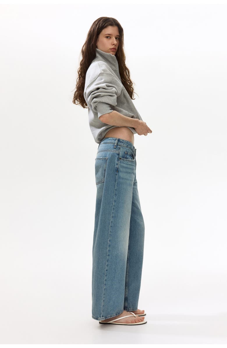 H&M Baggy Low Waist Jeans, Alternate, color, Light Denim Blue