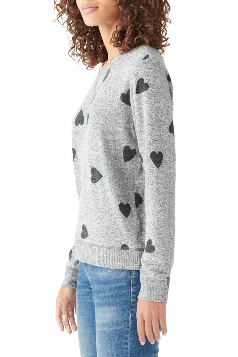 Cloud Jersey Sweatshirt, Alternate, color, HEARTS WITH BLACK