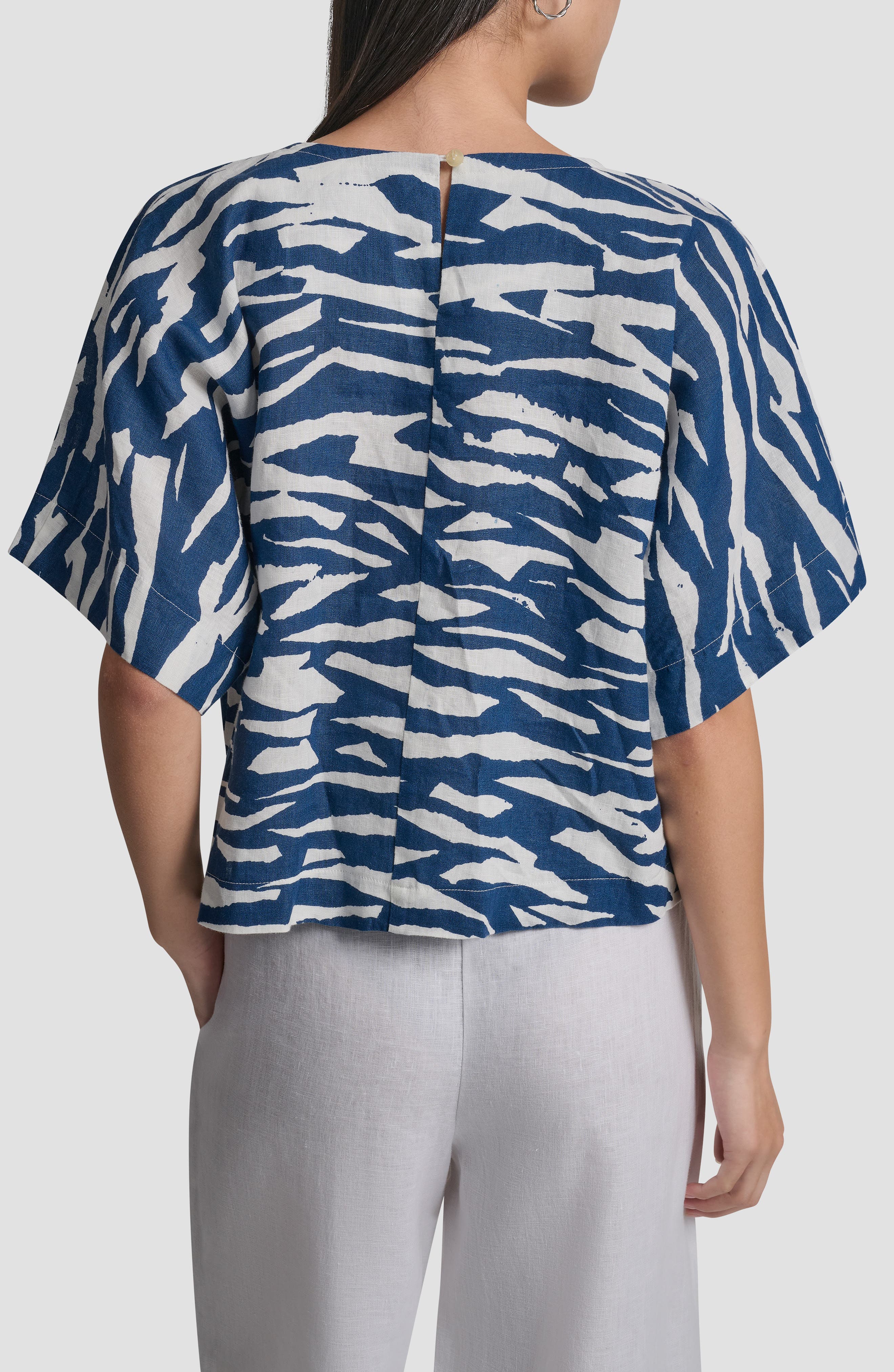 Pattern Boxy Linen Top - image 4