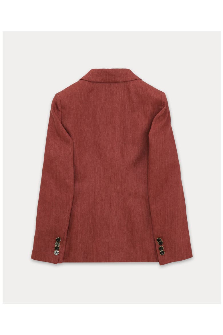 Bastien Classic Linen Jacket, Alternate, color, Burgundy