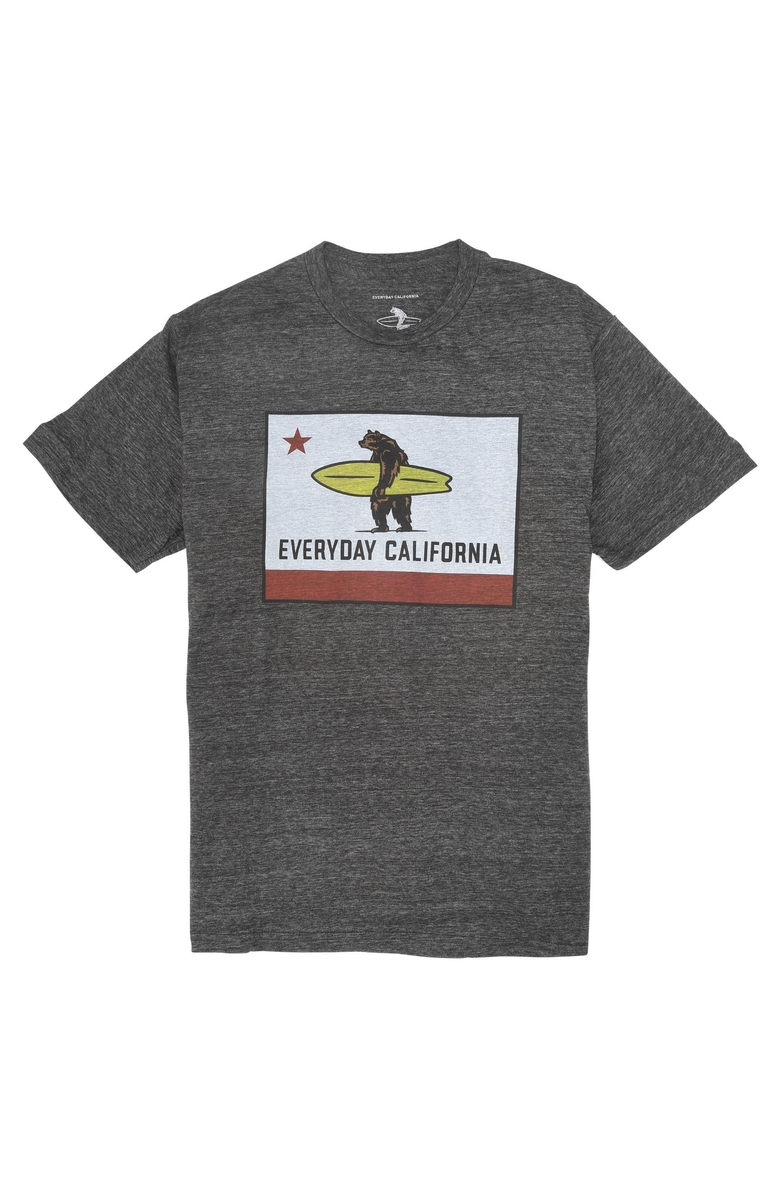 Everyday California El Classico Tee, Main, color, Charcoal