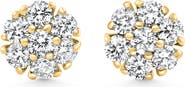Bliss Diamond 1Ct Diamond Cluster Pave Studs Screwback Earrings 14k Gold Lab Grown