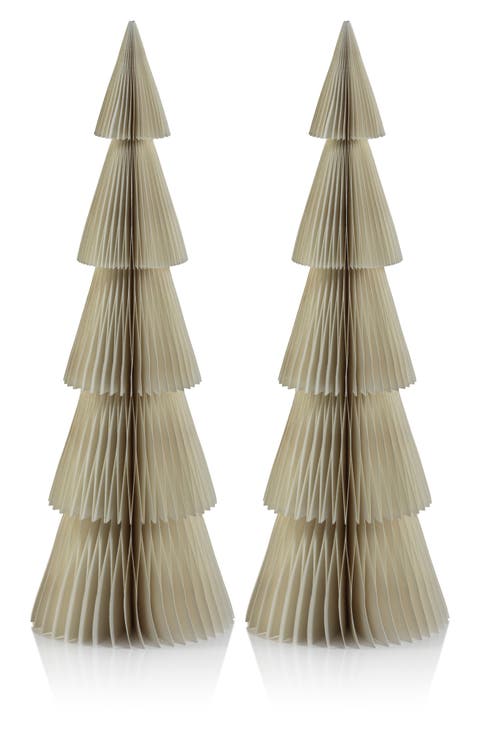 Set of 2 Miriam Paper Decorative Tabletop Trees