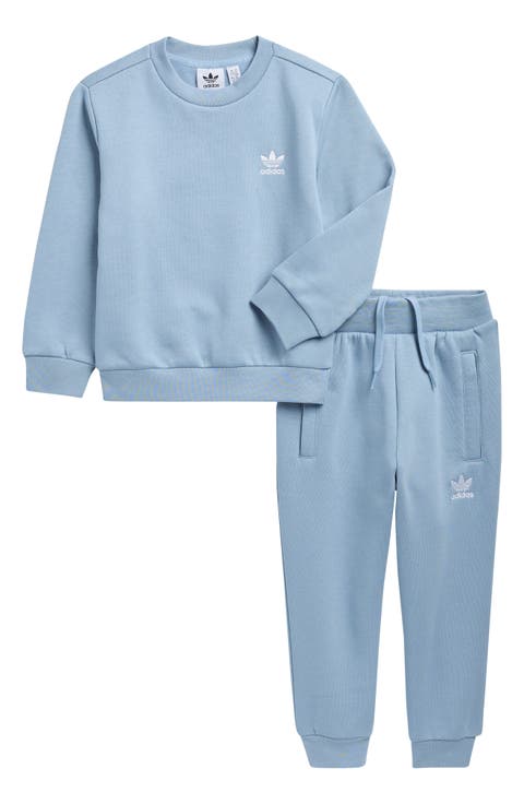 Kids' Trefoil Essentials Crewneck Sweatshirt & Joggers Set (Toddler & Little Kid)