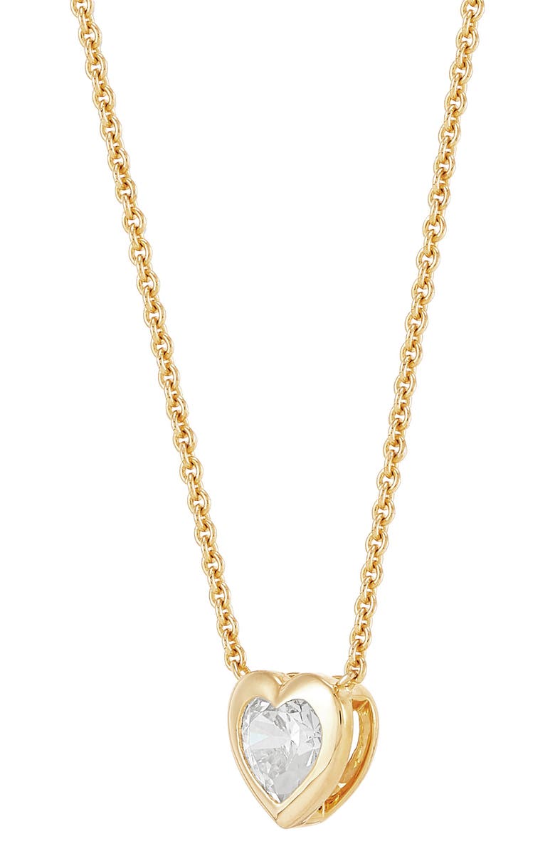 Frankie & Zoe 14K Yellow Gold Lab Grown Diamond Heart Pendant Necklace, Alternate, color, Yellow Gold