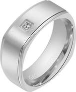 GEOFFREY BEENE Men's Cubic Zirconia Band Ring