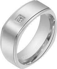 GEOFFREY BEENE Men's Cubic Zirconia Band Ring