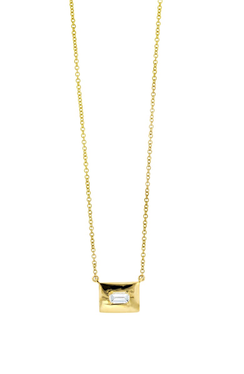 Bony Levy 18K Yellow Gold Baguette Diamond Pendant Necklace, Main, color, 18K Yellow Gold