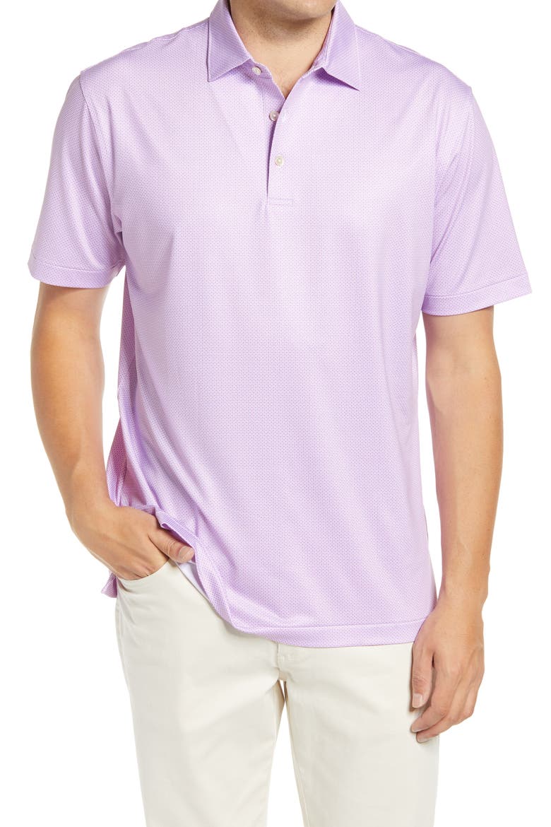 Drew Martini Print Jersey Polo, Main, color, DRAGON FRUIT
