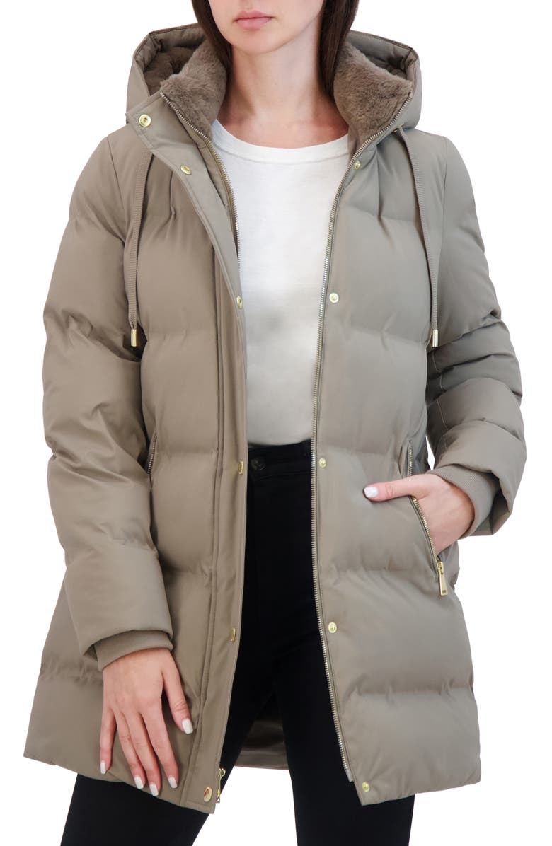 Laundry by Shelli Segal Non Quilted Jacket, Alternate, color, Mink