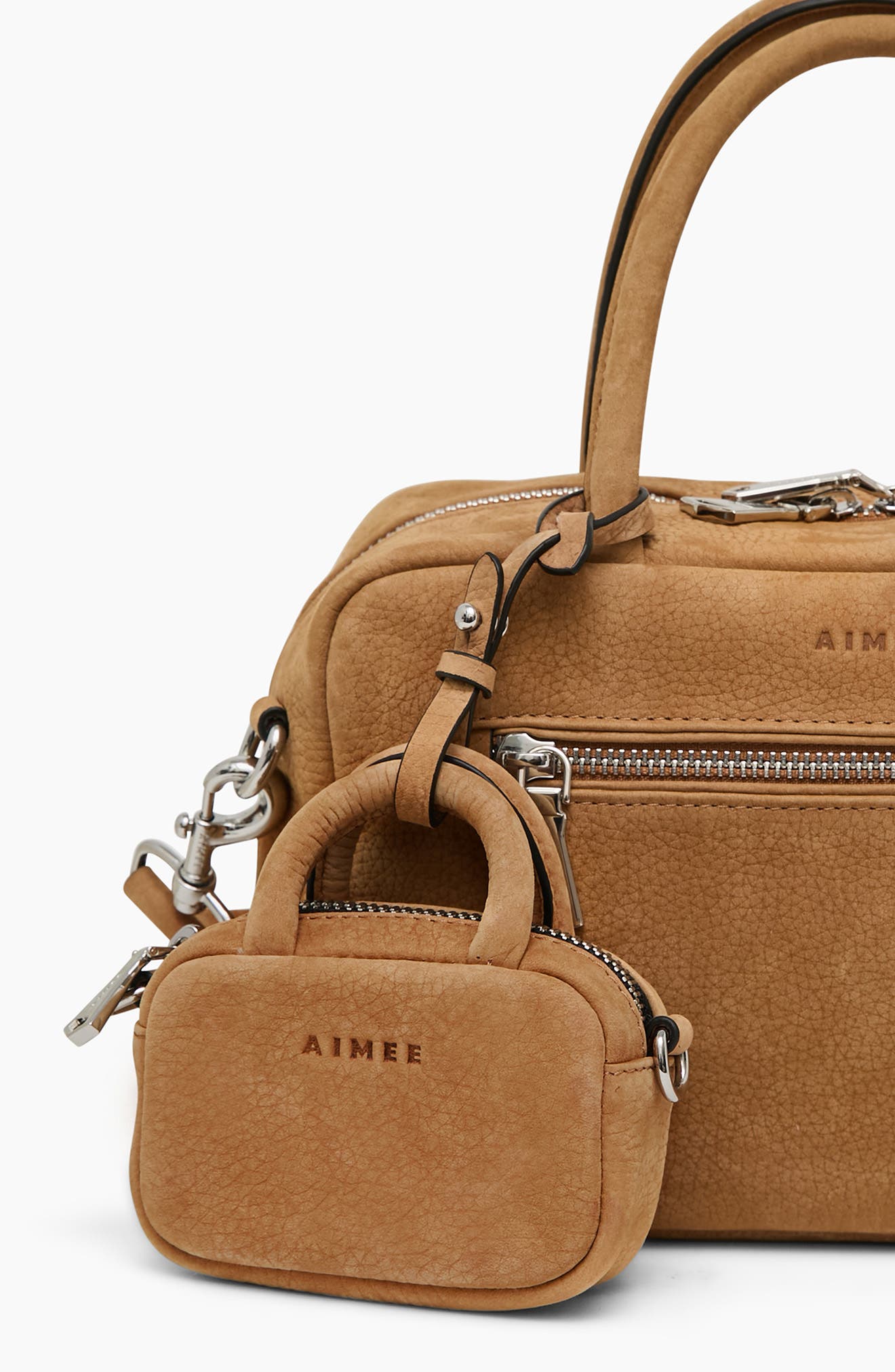 Ritual Bag Charm, Alternate, color, LATTE NUBUCK