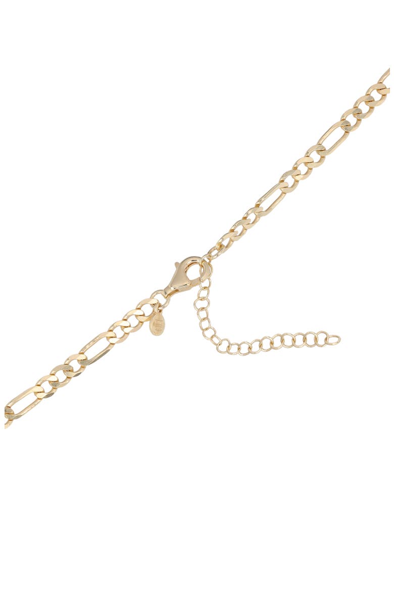 Pavé Figaro Chain Necklace, Alternate, color, GOLD