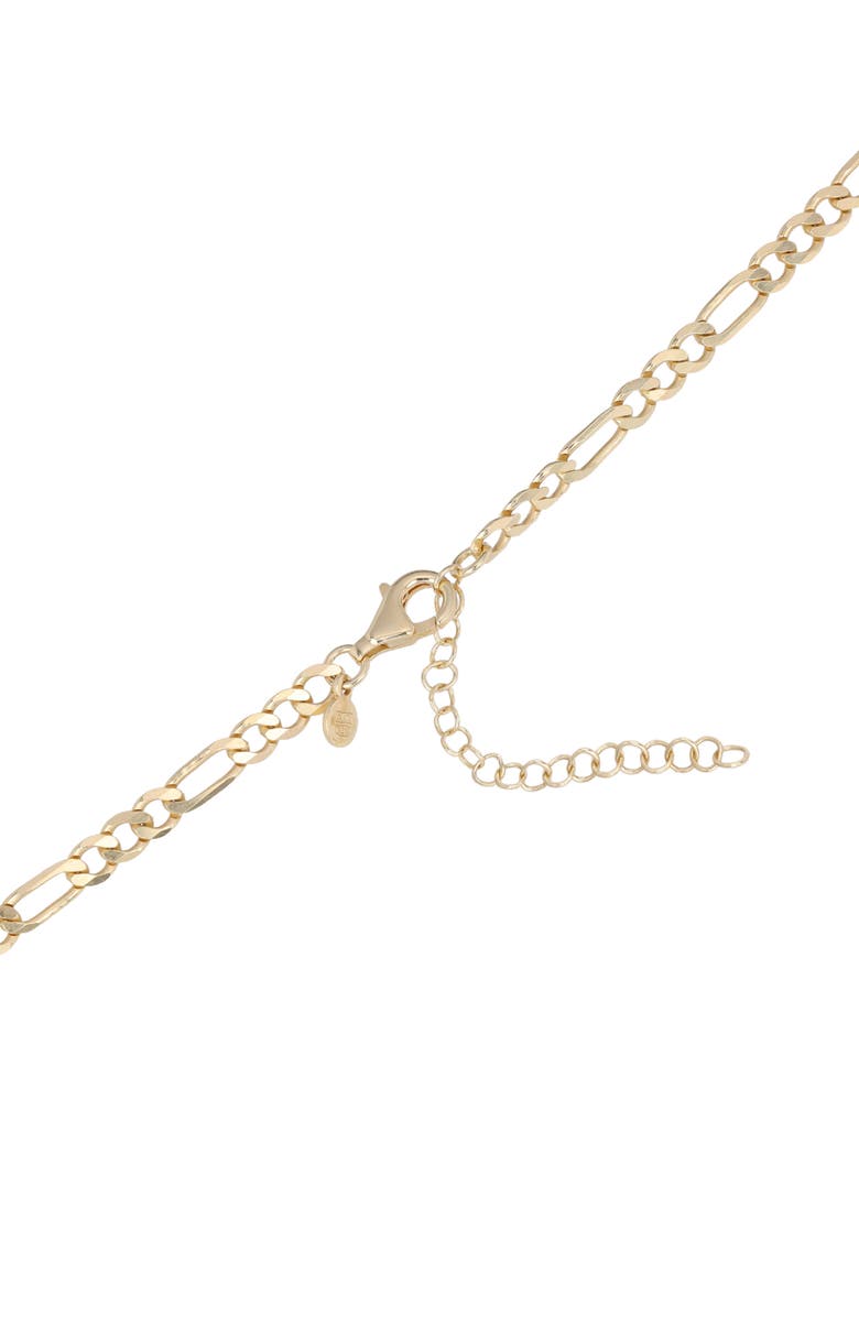 ATHRA LUXE Pavé Figaro Chain Necklace, Alternate, color, Gold