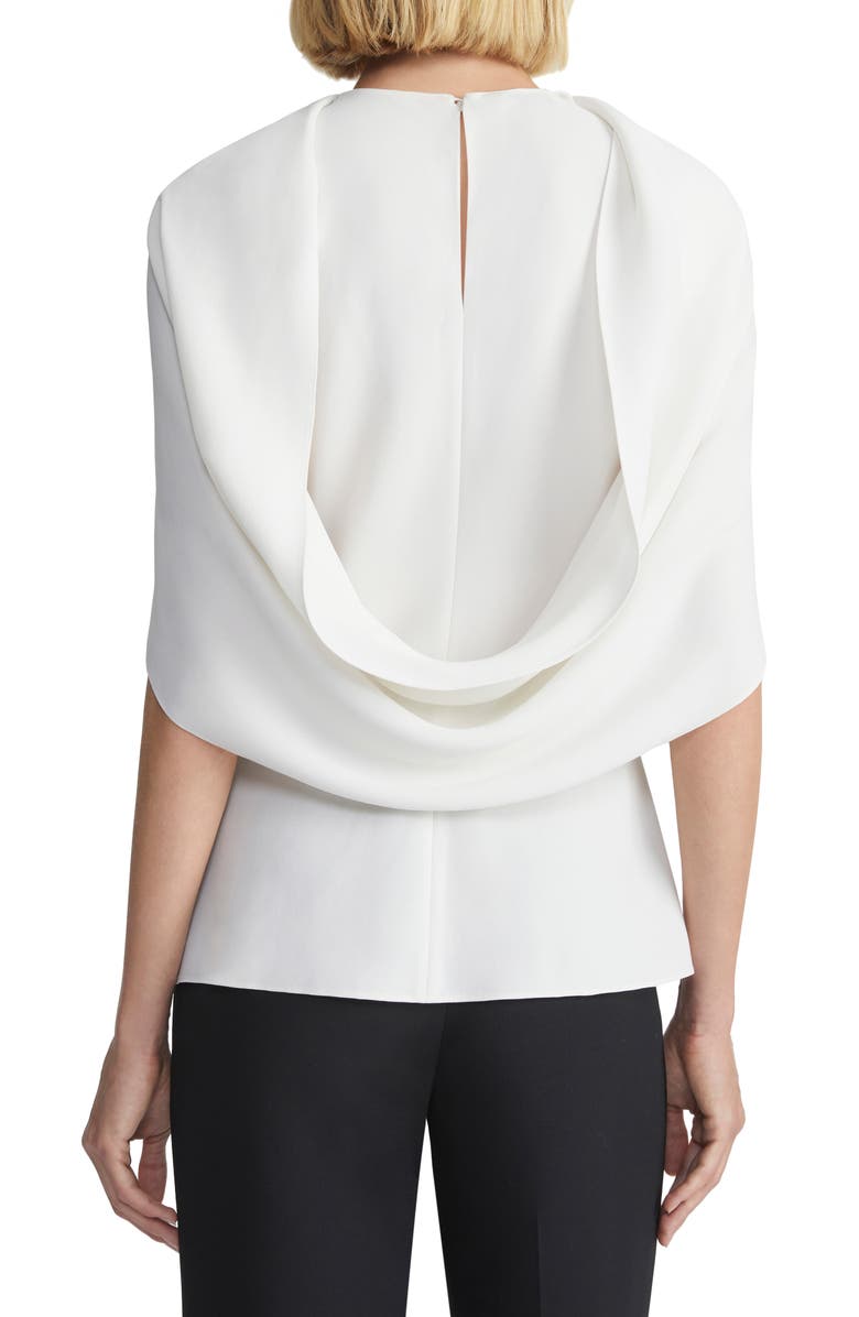 Lafayette 148 New York Sleeveless Crepe Cape Overlay Top, Alternate, color,