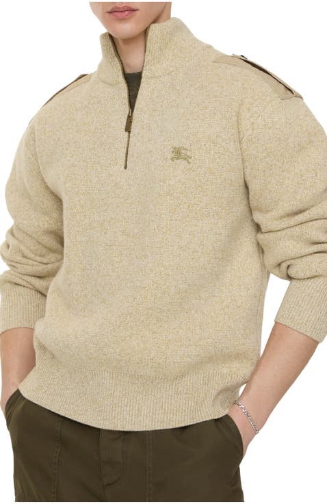 Wool Cashmere Half-zip Sweater