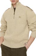 Burberry Wool Cashmere Half-zip Sweater
